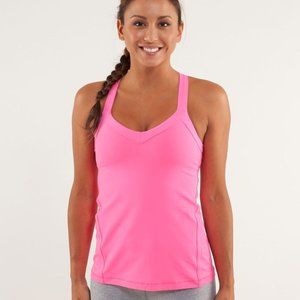 Lululemon Run: Mile A Minute Tank Pinkelicious Hot Pink  8